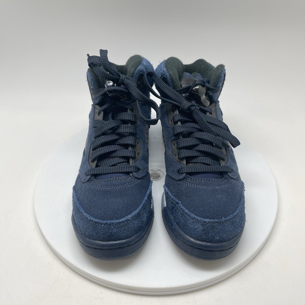 Nike Sneakers Youth 4.5 Y Air Jordan 5 Retro SE GS Georgetown Navy FN5452-400 - Picture 2 of 10